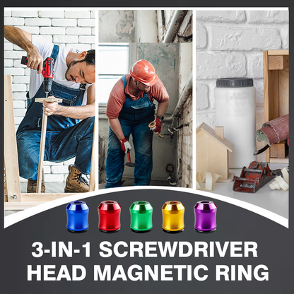 🌟Buy 1 Get 1 free🌟3-in-1 Screwdriver Head Magnetic Ring