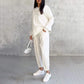 ⏰ Now only 50% off!🔥Women Long-Sleeve Irregular Hem Sweatshirts & Pants Set