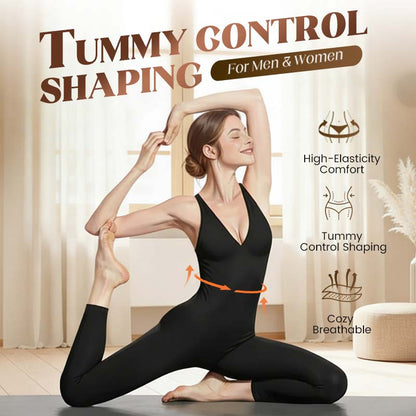 💞50K+ SOLD!🌸🦋High-Stretch V-Neck Jumpsuit – All-day ease for fitness & beyond. Breathable, flexible & effortlessly chic. Your go-to for movement. 🧘‍♀️💫
