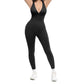 💞50K+ SOLD!🌸🦋High-Stretch V-Neck Jumpsuit – All-day ease for fitness & beyond. Breathable, flexible & effortlessly chic. Your go-to for movement. 🧘‍♀️💫