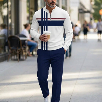 👕 60% OFF NOW! 🎁 Men's Graphic Print Pullover & Pants Set – Street Style, Comfort Fit & Casual Look 👖