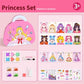 👑 50% OFF NOW! 🎨 Princess Makeup & Diamond Painting Craft Kit – Mess-Free Paper Play, Realistic Fun for Girls ✨