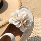 👡 50% OFF NOW! 🌸 Women's 3D Floral Peep-Toe Block Heel Sandals – Comfortable Heel, Adjustable Strap & Elegant Style 👠