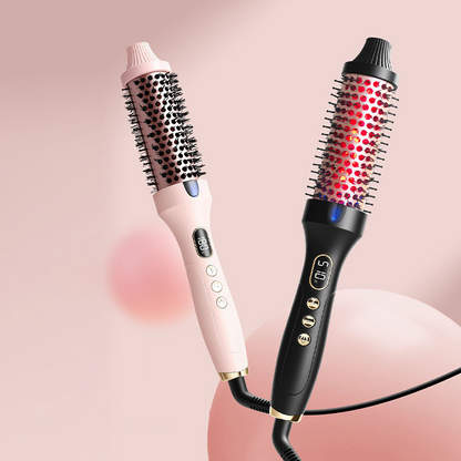2-in-1 Hair Straightener & Curler Heated Comb