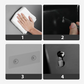 Toilet paper holder with shelf and storage compartment – drill-free installation