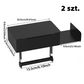 Toilet paper holder with shelf and storage compartment – drill-free installation