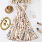 👗New Arrival 60% OFF!🥰Plus Size Floral Print Spaghetti Strap Midi Dress