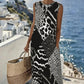 🎁New arrival 49% OFF💥Patchwork Leopard Print Sleeveless Long Dress