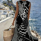 🎁New arrival 49% OFF💥Patchwork Leopard Print Sleeveless Long Dress