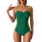🔥LIMITED TIME 50% OFF!🩱Ruched One-Piece Swimsuit – Tummy Control & Twisted Front Design