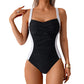 🔥LIMITED TIME 50% OFF!🩱Ruched One-Piece Swimsuit – Tummy Control & Twisted Front Design