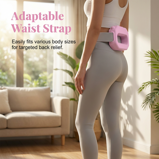 💆50% OFF NOW ! ✨3‑in‑1 Vibrating Fascia Ring Massager – Adjustable Waist Strap Portable Muscle Relief Massager for Back, Hip & Body Tension Release
