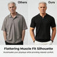 Men's Short Sleeve Ribbed Knit Zip-Up Shirt