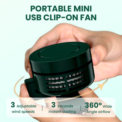 🏖️Summer Hot Sale 50% OFF🏝️🌬️❄️Portable Mini USB Clip-On Fan🧊
