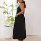 🎉Hot Sale💃Women's Square Neck Slimming Waist Hanging Neck Backless Dresses