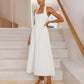 🎉Hot Sale💃Women's Square Neck Slimming Waist Hanging Neck Backless Dresses