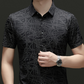 Chic Abstract Geometric Pattern Short Sleeve Lapel Shirt for Men