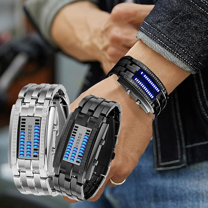 ⌚ 50% OFF NOW! 🤓 Cyberpunk Binary LED Watch – 