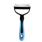 🥳2026 HOT SALE🥳💞50K+ SOLD!🐕💨50% OFF! Dual-Sided Pet Grooming Rake – 9-tooth for mats, 17-tooth for shedding. Skin-safe rounded teeth, ergonomic grip. Less mess, more cuddles. ✨🧡