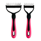 🥳2026 HOT SALE🥳💞50K+ SOLD!🐕💨50% OFF! Dual-Sided Pet Grooming Rake – 9-tooth for mats, 17-tooth for shedding. Skin-safe rounded teeth, ergonomic grip. Less mess, more cuddles. ✨🧡