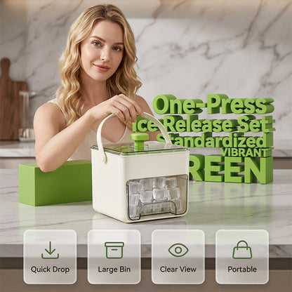 ☀️Limited Discount 50% Off🎁2-in-1 Ice Cube Tray and Storage Box Set