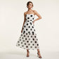 🥳HOT SALE🥳💞50K+ SOLD!💥50% OFF! 🔥 Polka Dot Strapless Dress – Flowy, Lightweight & Perfect for Beach Vacations 🏖️🌸✨