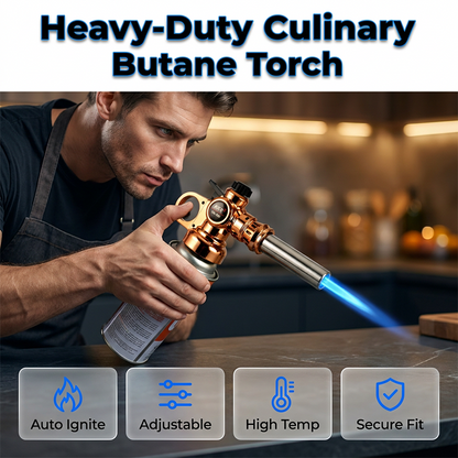 🔥Professional Butane Torch Head with Automatic Ignition