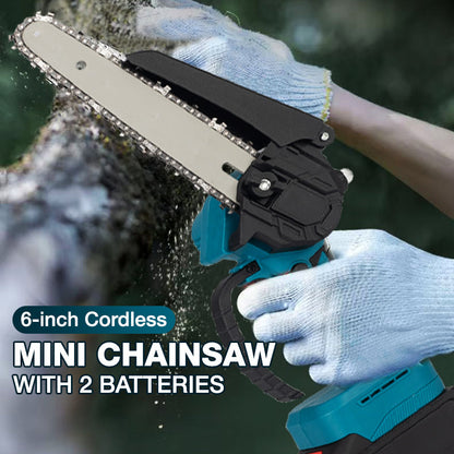 ⚡50% OFF NOW ! 🌳6-inch Cordless Mini Chainsaw with 1 Batteries🌲