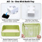 🐦 USB automatic recirculating bird bath, dual-row shower design, splash-proof and easy to clean 🚿💧