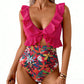 🏖️Summer Hot Sale 50% OFF🌊Women’s Tummy-Control One-Piece Swimsuit💃Flattering V-Neck🩱Ruched Slimming Design