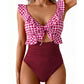 🏖️Summer Hot Sale 50% OFF🌊Women’s Tummy-Control One-Piece Swimsuit💃Flattering V-Neck🩱Ruched Slimming Design