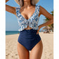 🏖️Summer Hot Sale 50% OFF🌊Women’s Tummy-Control One-Piece Swimsuit💃Flattering V-Neck🩱Ruched Slimming Design