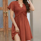 👗✨ Ladies' Elegant Lace V-Neck Dress | 💃 A-Line with Flowing Sleeves | 🎀 Adjustable Waist | 📏 Sizes S-5XL