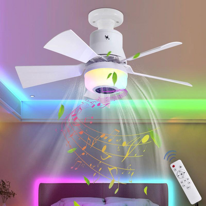 🔥Limited Time SALE 50% OFF❄️🎶2-In-1 Smart Ceiling Fan with Light, RGB & Bluetooth Speaker
