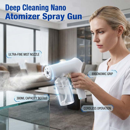 🥳2026 HOT SALE🥳💞50K+ SOLD!🚗🏠 50% OFF! Cordless Nano Spray Gun – Adjustable mist, no cord hassle. Perfect for disinfection & dusting. A cleaning essential! 🔫🌿