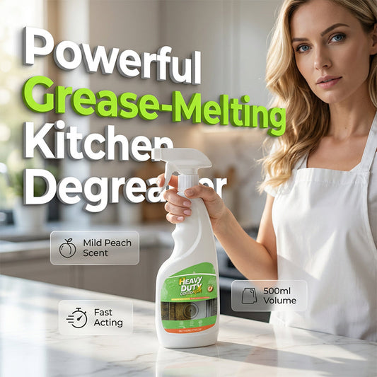🍑50% OFF NOW! Heavy Duty Kitchen Degreaser Spray‑Fast Acting Grease Melting Cleaner, Mild Peach Scent for Stove, Hood & Countertop