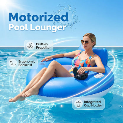 🏖️Summer Hot Sale 50% OFF🌼-Motorized Inflatable Pool Lounger with Propeller