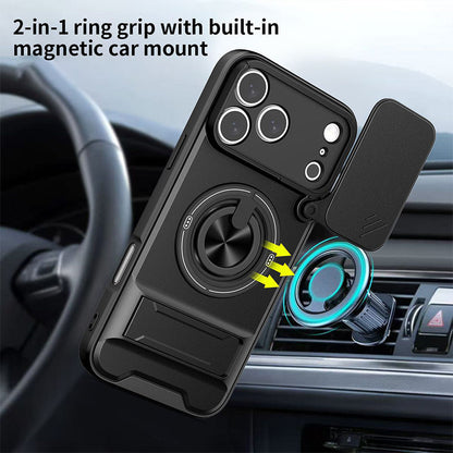 ✨ 4-in-1 iPhone Case – Slider, Ring Holder, Magnetic, 5 Colors Available 🔧