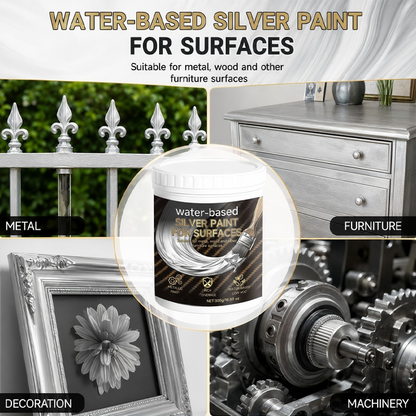 🥳2026 HOT SALE🥳💞50K+ SOLD!🧺Water-Based Silver Paint for Metal & Wood