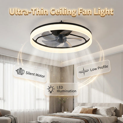 🌞Summer Hot Sale-50% Off!!🌟Modern Quiet Ceiling Fan with LED Light