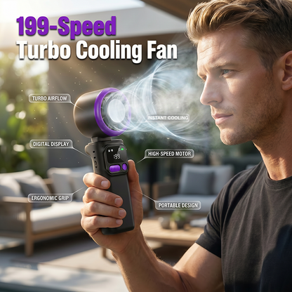 ☀️Limited Discount 50% Off🎁！199-Speed Digital Display HandheldCooling Fan