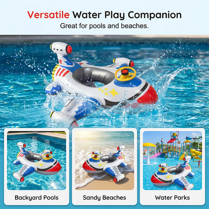 ☀️Limited Discount 50% Off🎁!!Airplane Inflatable Pool Float for Kids