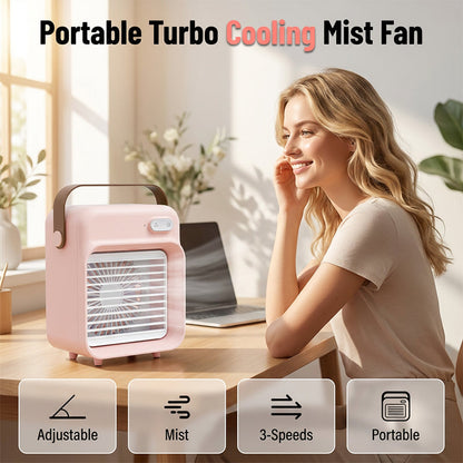 💨 Wireless Desktop Air Cooler & Humidifier – Chill, Refresh, Unplug! 🔋❄️ Nano mist, 3 speeds, 2400mAh battery – your personal oasis anywhere. 🌬️💧