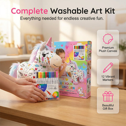 DIY Color-In Unicorn Plush Toy Kit🦄✨️