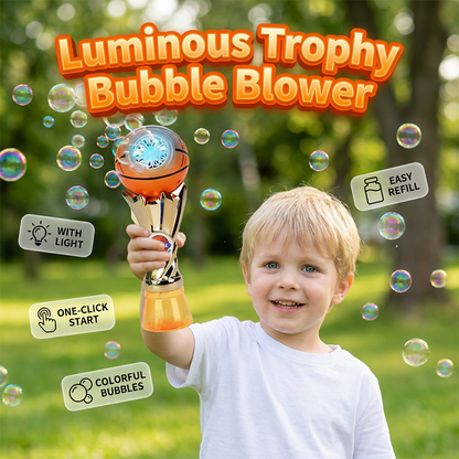 Light-Up Football & Basketball Trophy Bubble Blower