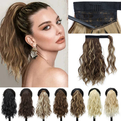 Natural Wavy Wrap-Around Ponytail Extension