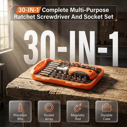 ⏰Last Day Promotion 50% OFF -Multi-Purpose Ratchet Screwdriver and Socket Set