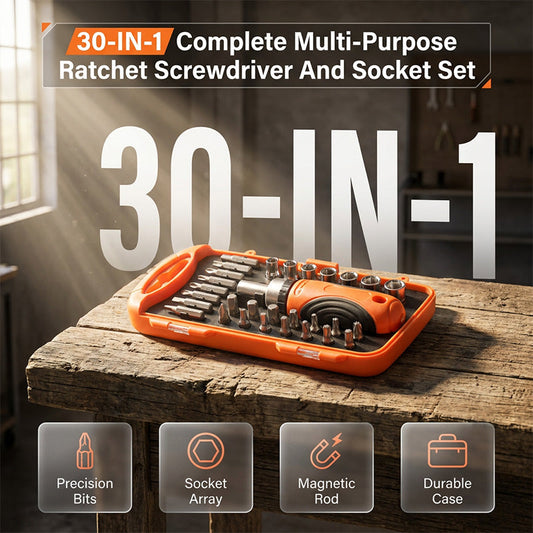 ⏰Last Day Promotion 50% OFF -Multi-Purpose Ratchet Screwdriver and Socket Set