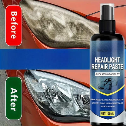 🥳2026 HOT SALE🥳💞50K+ SOLD!🚗💡 50% OFF! Headlight Restoration Spray – Removes yellow haze, restores clarity & brightness. Safer night driving, included towel. ✨🛡️