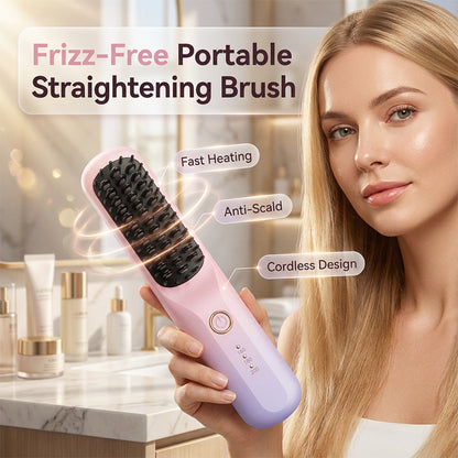 📢🏆Surprise Price: Only £ 16.99!!! ⏰Portable Cordless Hair Straightening Brush